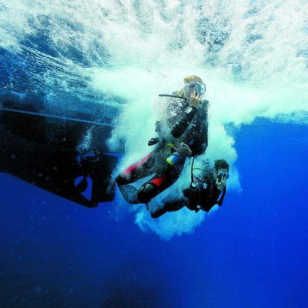 scuba diving negative entry